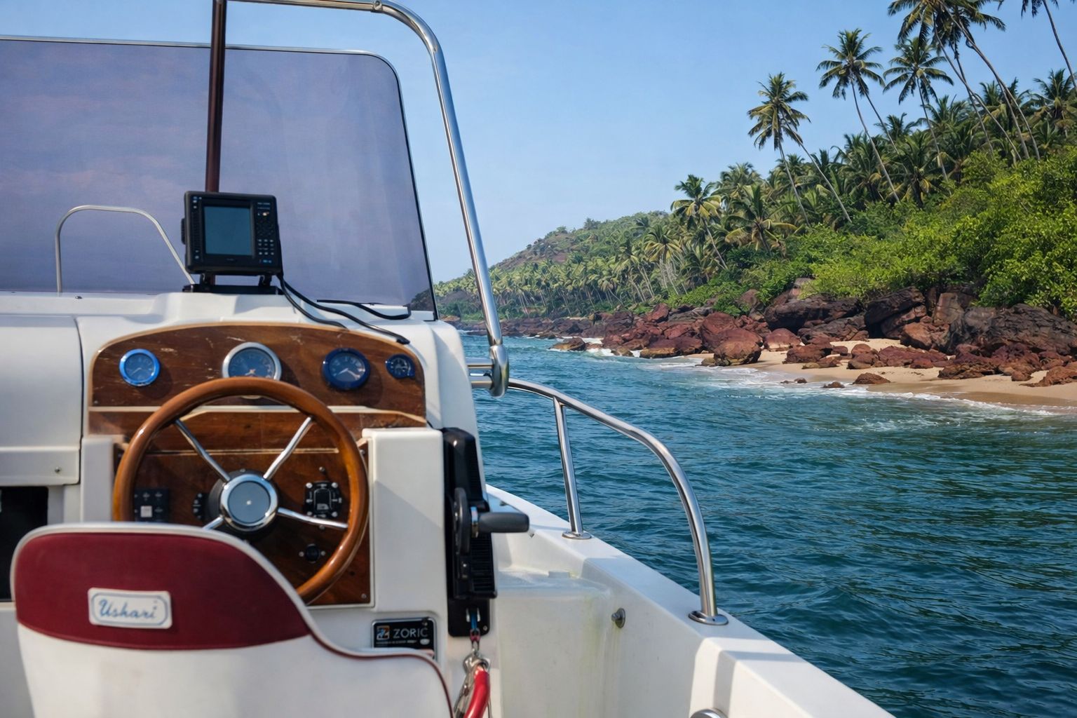 Canaguinim Beach hidden paradise from yacht